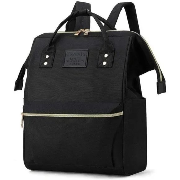 NEW Canvas Casual Backpack Black - Picture 1 of 7